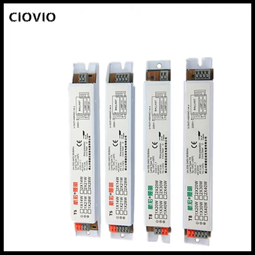 2pcs 220-240V AC 2x36W/1x20W/1x40W/2x20W/2x40W Wide Voltage T8 Electronic Ballast Fluorescent Lamp Ballasts