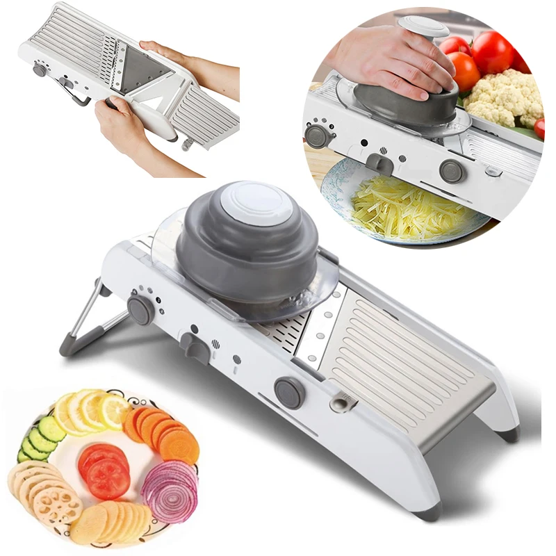 

Adjustable Multifunctional Vegetable Slicer Professional Grater Stainless Steel Blade Tools Kitchen Mandoline Food Potato Slicer