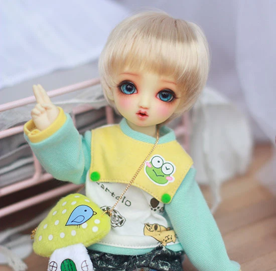 

Детская игрушка ручной работы, аксессуары для кукол 1/3 1/4 1/6 BJD/SD, парик для кукол молочного чая, короткие волосы для подростков, 1 шт.