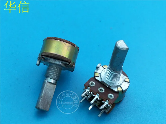 8pcs for  IS 148-type Double Rotary Potentiometer B100K / half Axle Shank Length 20MMF