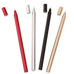 1 Pcs Metal-like Texture Feel Neutral Pen Creative Pen Student's Black Signature Pen Korean Stationery and Office Supplies