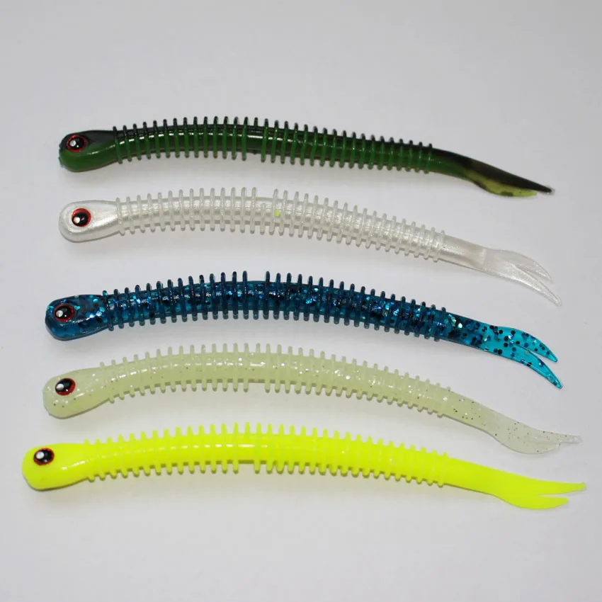 18pcs/lot 13cm 4.8g soft fishing bait swimbait fishing worm bass lure mixed colors isca artificial bait free shipping