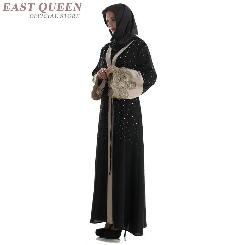 Women's Islamic clothing obaya embroidery muslim dress casual adult turish kaftan malaysia abayas female muslim dress DD975 L