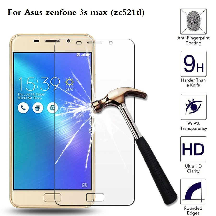 Vidrio Protector para Asus zenfone 3s max (zc521tl), película prémium protectora de pantalla para ASUS ZenFone Pegasus 3S/4 Max pro sd425