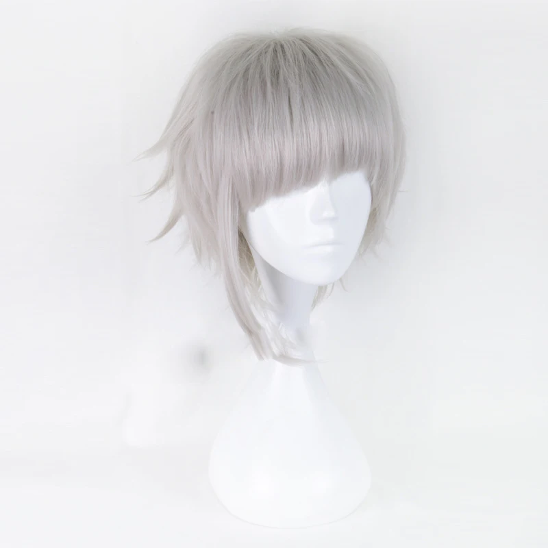 Bungo Stray Dogs Nakajima Atsushi Short Silver Gray Heat Resistant Cosplay Costume Wig+wig cap