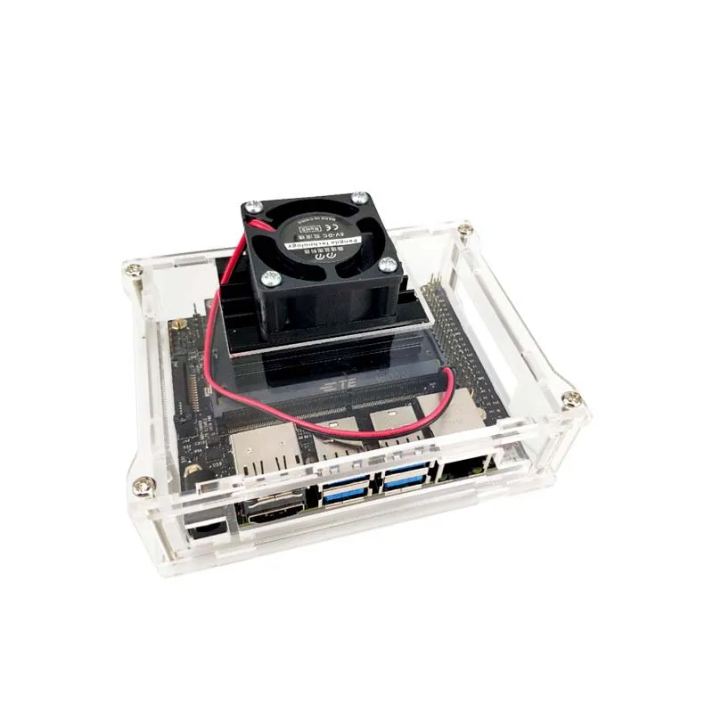 

NVIDIA Jetson Nano Developer kit Acrylic Case Box Transparent Shell Enclosure with Cooling Fan