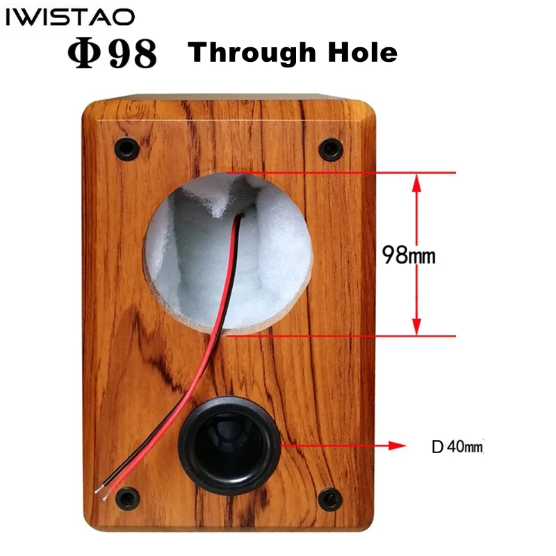 IWISTAO altavoz de rango completo de 3 pulgadas gabinete vacío caja de altavoz pasivo madera 15mm tablero MDF de alta densidad volumen 5.2L DIY