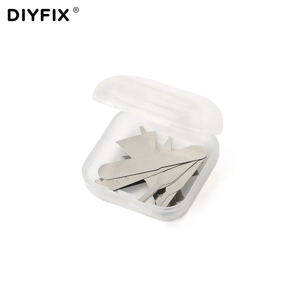 Инструмент DIYFIX для ремонта чипа микросхемы с тонким лезвием, 14 шт., инструмент для удаления ЦПУ для процессоров iPhone, инструмент для ремонта материнской платы NAND Flash (без ручки)