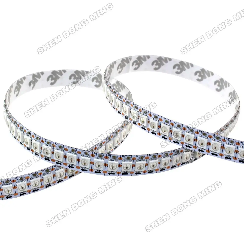 

1M changeable color RGB led digital strip DC5V led riband 144leds/m 144IC/m built-in IC white/black PCB WS2812 led strip pixel