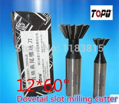 Free Shipping Dovetail Cutter End Mill shank 1PCS 12mm x 60 Degree High Quality Dovetail groove slot Cutter