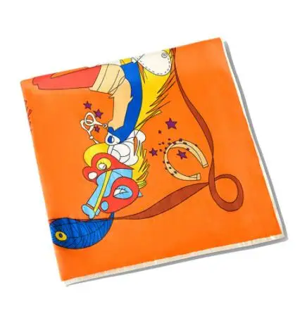 130 cm * 130 cm Luxus Marke Ethnischen Stil Druck Silk Schal Für Frauen Stirnband Hohe Qualität Große Quadratische Schals weibliche Twill Schals