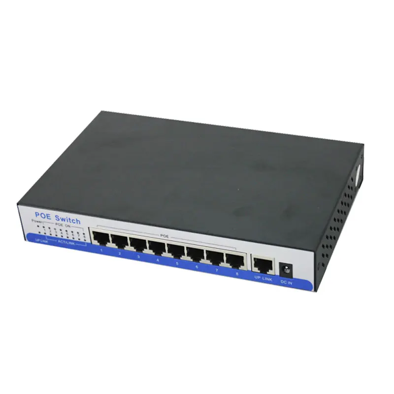 N1 8 port gigabit switch poe 9 10/100/1000mbps rj45 port 8 IEEE802.3af/at active poe for Dahua Hik WAPA 3M 1080P HD IP camera