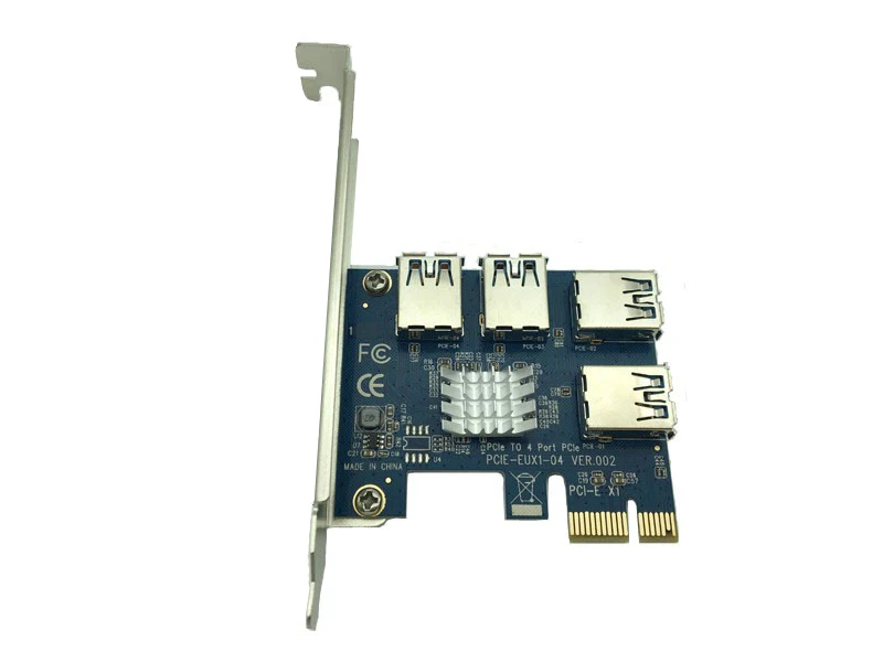 Imagem -05 - Placa de Conversor de Placa de Expansão Portas Usb 3.0 Pci-e Express 1x para 4x Adaptador Pcie x1 Riser Cartão para Máquina de Mineração de Bitcoin Btc