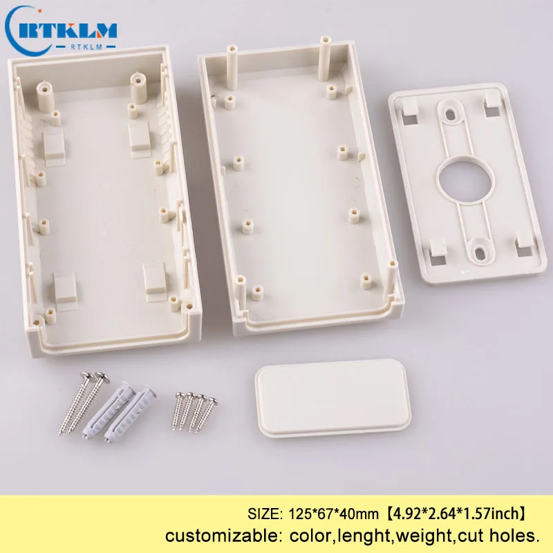 Wall mounting plastic enclosure abs plastic project cases DIY custom electronics enclosure 125*67*40mm