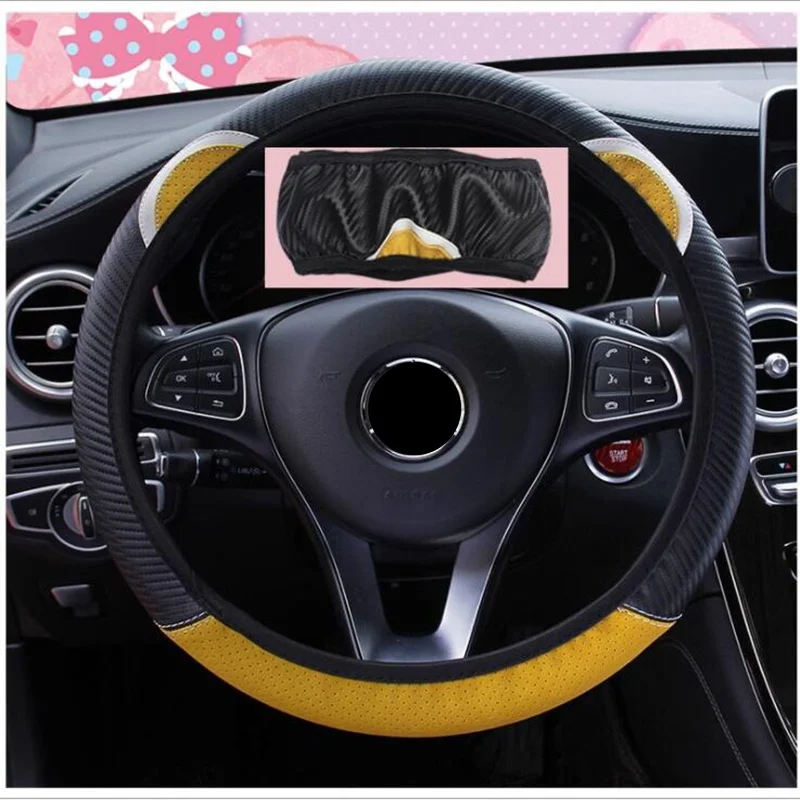 Cat Car Steering Wheel Cover Comfortable Anti-Slip Auto Steering-Wheel Cover Kawaii Car Wheel Cover Pink Car Accessories