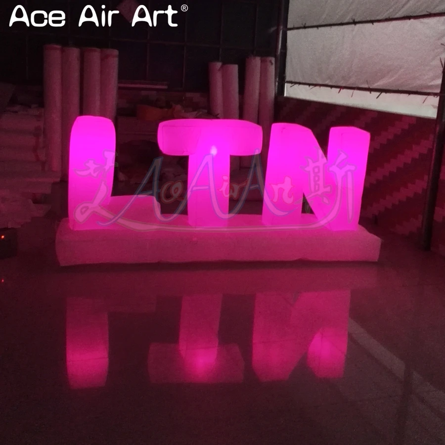 Customized LED Lighting Inflatable Letters of Alphabet Advertising Billboard Colorful Letters Set Balloon for Sale