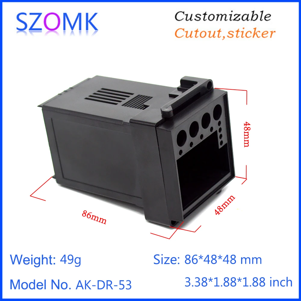 1Piece 86*48*48mm szomk hot sales small plastic temperature control time relay instrument enclosure for electronic LED display