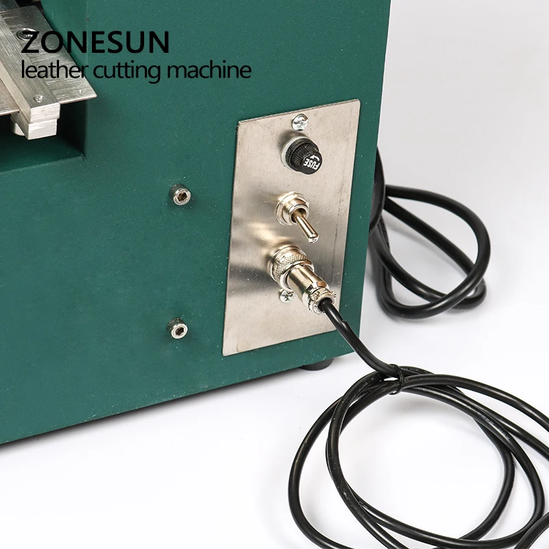 ZONESUN Leather Strip Belt Strap Cutting Machine with Edge Folding Leather Laminating Machine Handmade Leathercraft Cutting