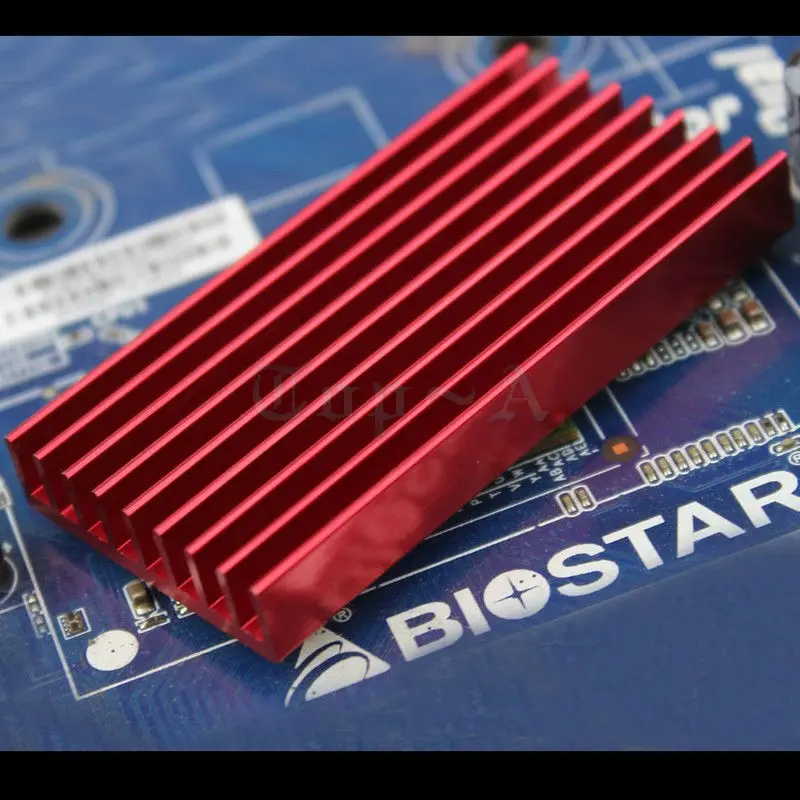 

Gdstime 50pcs 60x30x8mm RED Bitfury Aluminum Heatsink Radiator Cooler For For Miners ASIC Board 60mm x 30mm x 8mm