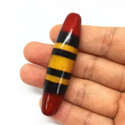 Big Size Natural Tibetan Dzi Beads for making diy Jewelry Oval One-line Pharmacist, Grade AAA, 15x60mm, Hole:Approx 2mm