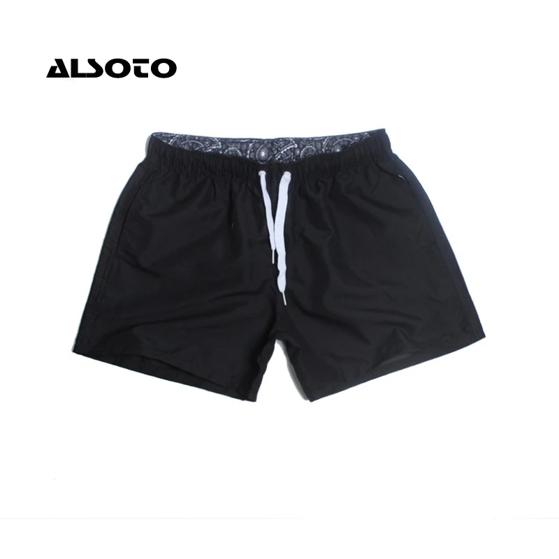 Board Shorts Men Summer Casual Solid Mid Beach Shorts Fashion Printed Waist Shorts Man Straight Drawstring Shorts S-XXL Hot sale