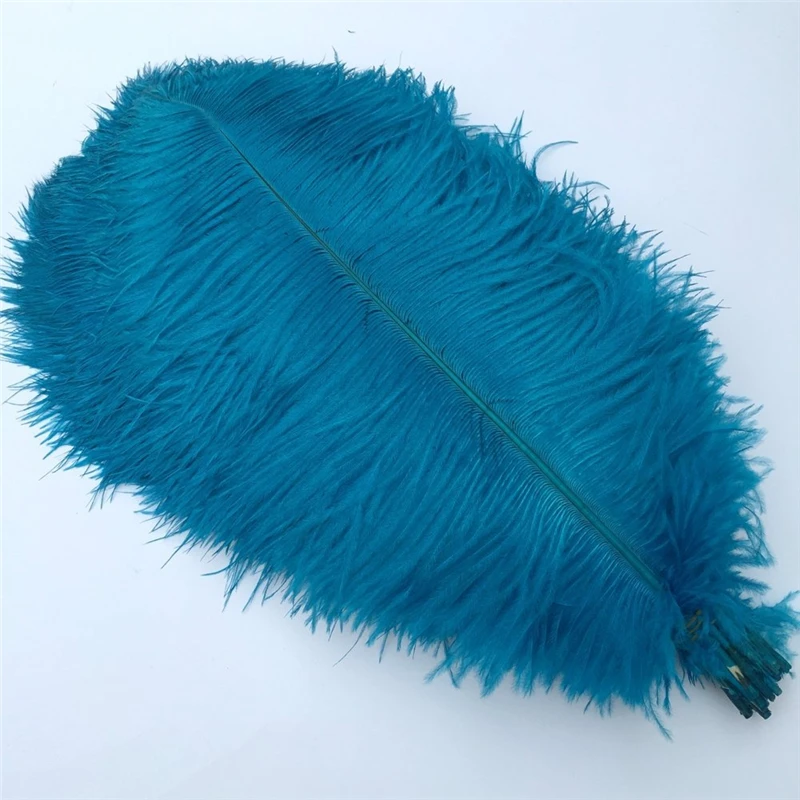 Großhandel Seeblaue Straußenfedern 15-75CM 6-30 Zoll DIY Karnevalsdeko Party Hochzeitsdekorationen Natürliche Straußenfedern – Detail 5