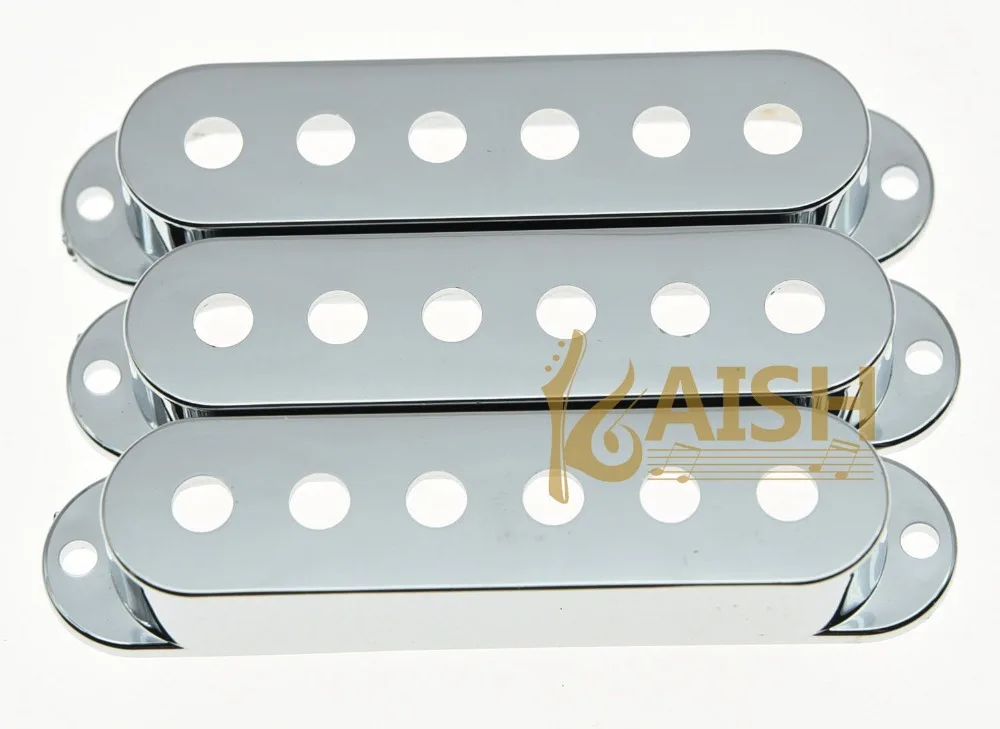 KAISH 52mm Chrome 3 Single Coil ST  Guitar Pickup Covers