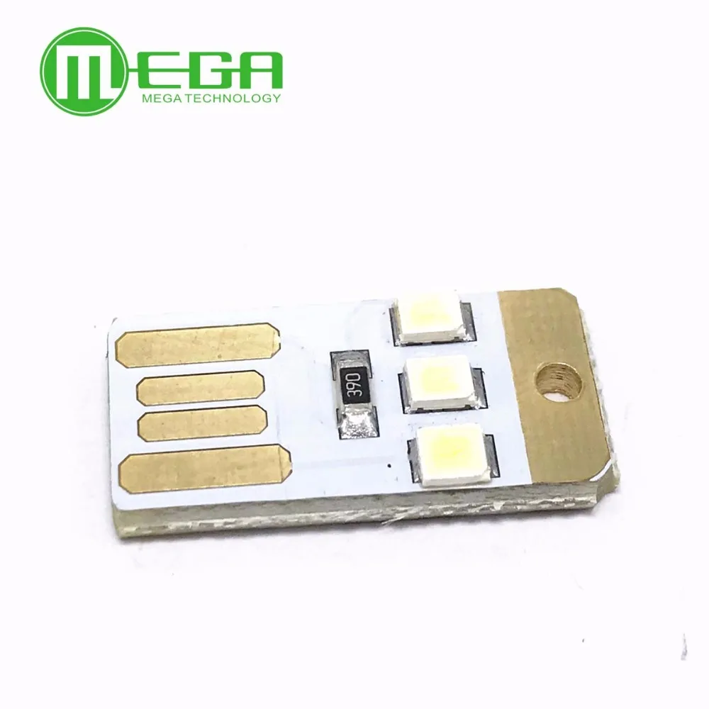 10ks mini noc USB LED klíčenka přenosné energie bílá deska kapsa karta lampa cibule LED  černá deska