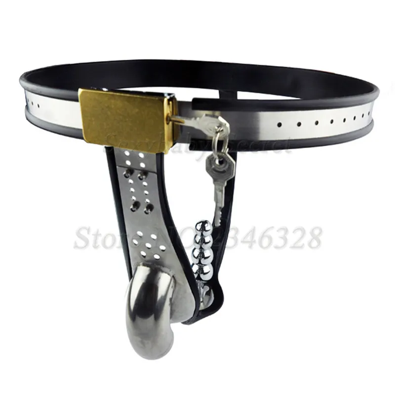 Lockable Stainless Steel Male Underwear Chastity Belt with Anal Plug,Cock Cage,Chastity Device,Penis Sleeve,Sex Toys For Man