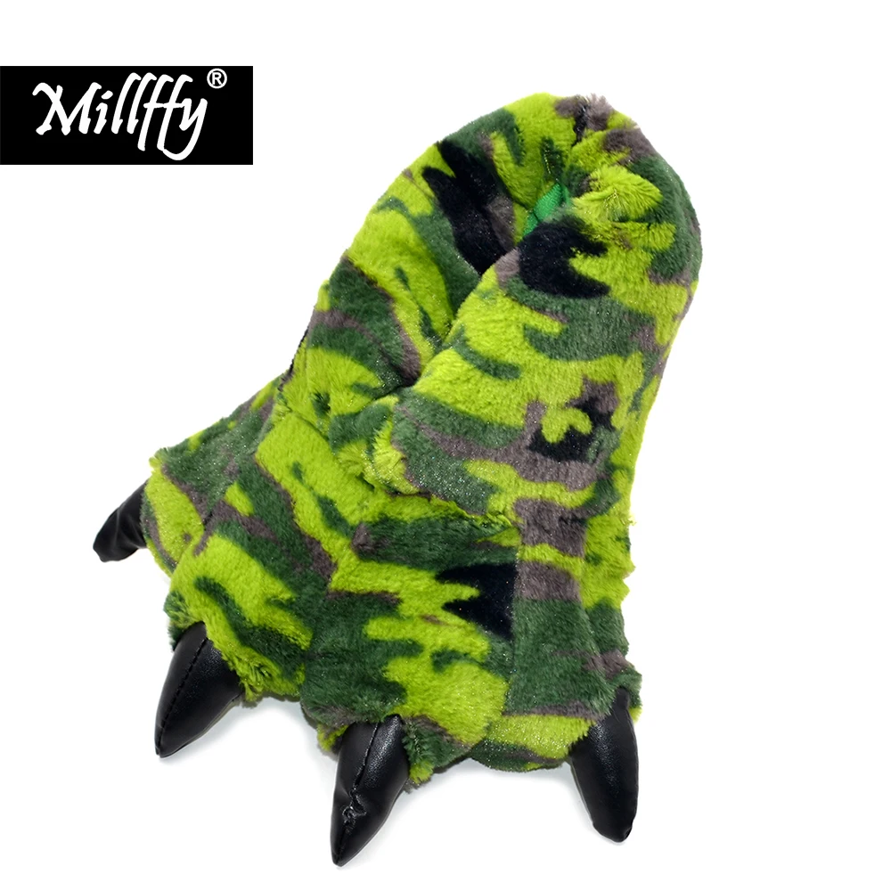 Millffy Funny Slippers Grizzly Bear Stuffed Animal Claw Paw Slippers Toddlers Costume Footwear