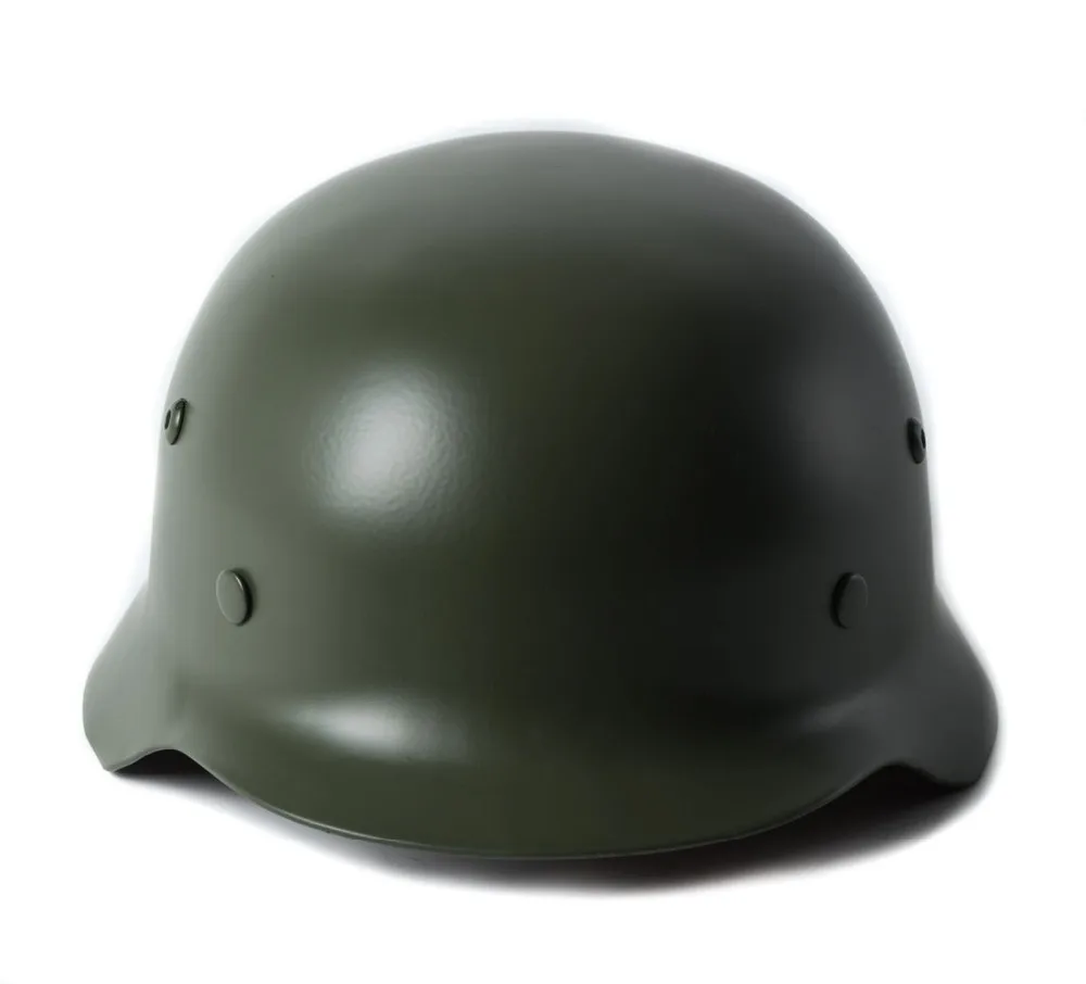 WWII German Elite M1935 M35 Steel Helmet Tactical M35 Helmet Airsoft Helmet Green-GM038