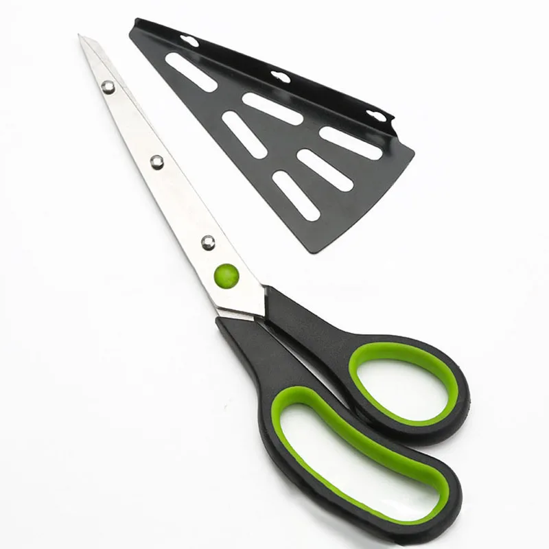 Creative Pizza Scissors Knife Stainless Steel Pizza Cutter Slicer Mutifunctional Pizza Scissors Knife Kitchen Baking Tools