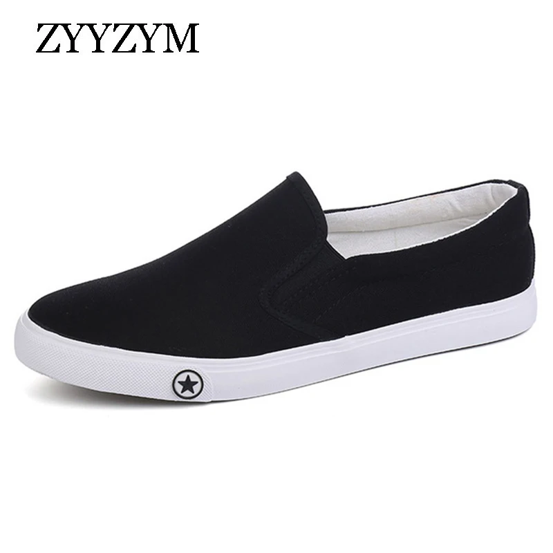 Men Shoes Spring Summer Fashion Sneakers Men Vulcanize Shoes Light Ventilation Slacker Men Canvas Shoes Men Black