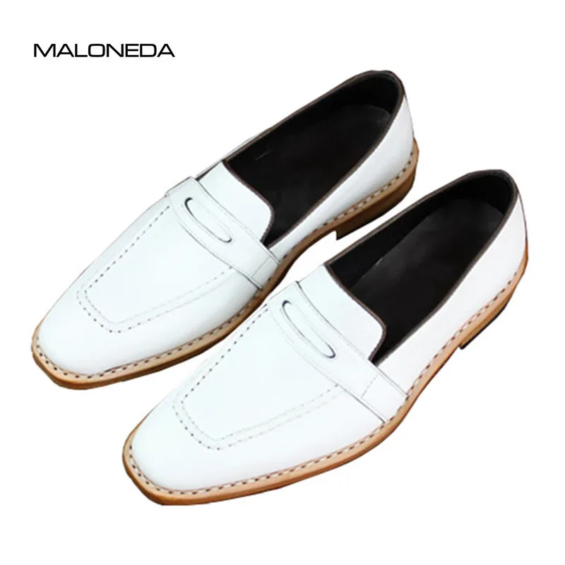 

MALONEDA Bespoke Genuine Leather Men's Handmade Goodyear Shoes Breathable Casual Italian Loafers Comfortable Driving Shoes