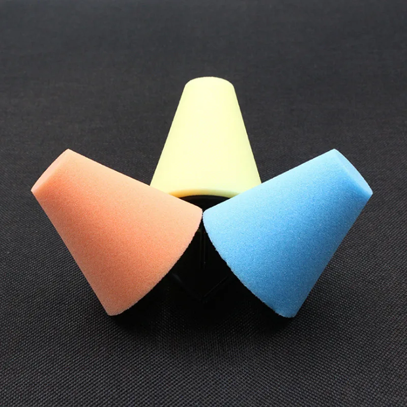Burnishing car Automotive Foam Sponge Polishing Cone Shaped Buffing Pads For Car Wheel Hub Care Metal Pad Soft Type