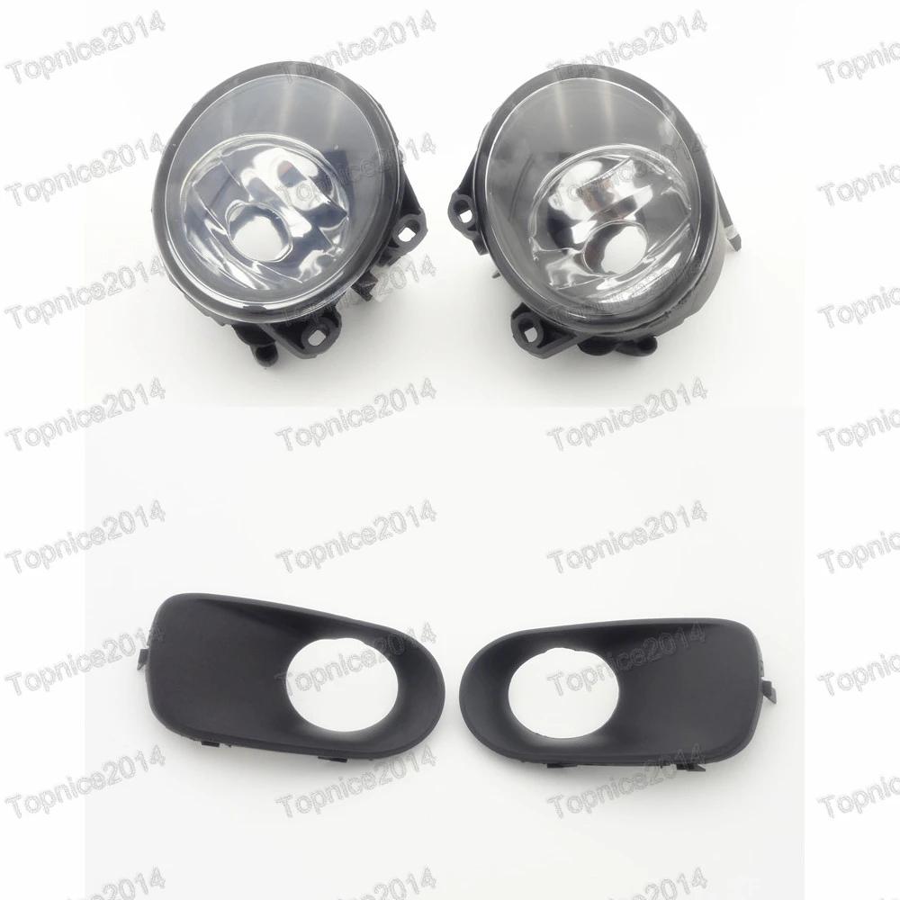 1Set Clear Lens Bumper Driving Fog Lamp Lights Kit W/Bezel Covers For BMW E53 X5 2005-2006