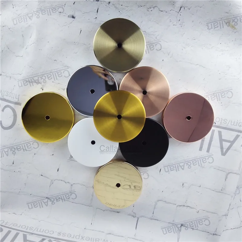 D120mm*H20mm 9 colors finish iron ceiling plate DIY pendant light canopy black beside screws metal ceiling mount
