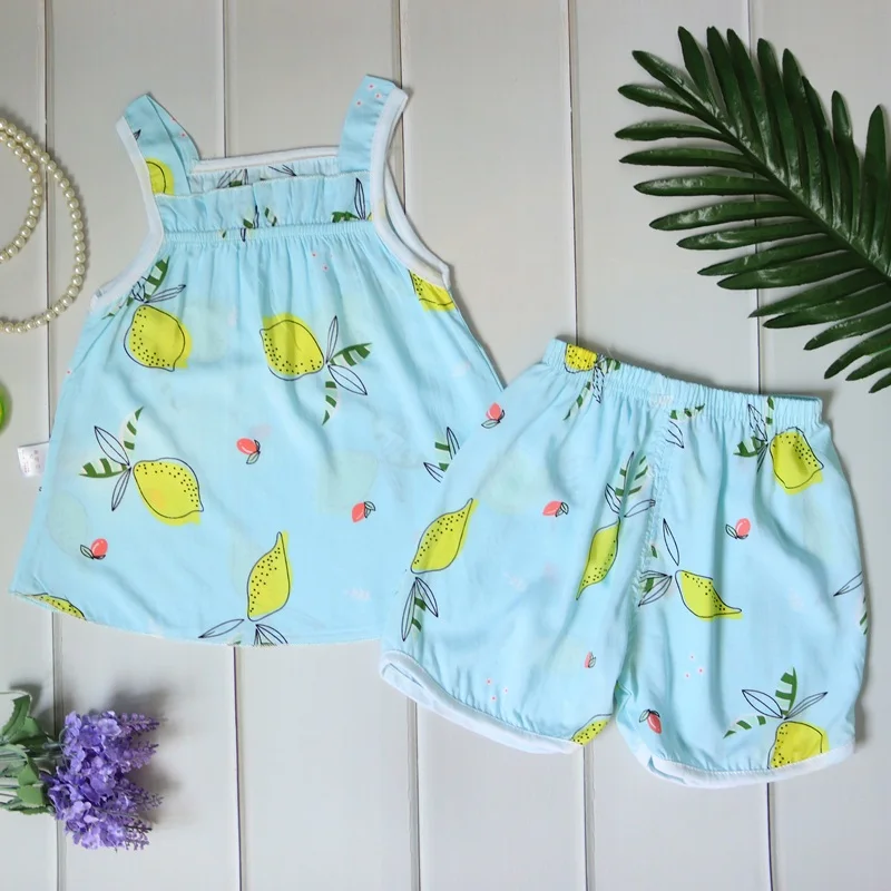 Summer Baby Girls Clothes Set Cotton Sleeveless + Shorts 2pcs Infant Girls Clothing Sunsuit Backless Outfit Toddler image 6