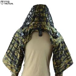 ROCOTACTICAL Sniper Ghillie Suit Foundation, Ripstop Breathable Tactical Sniper Ghillie Hood Tog Ghillie Viper Hood