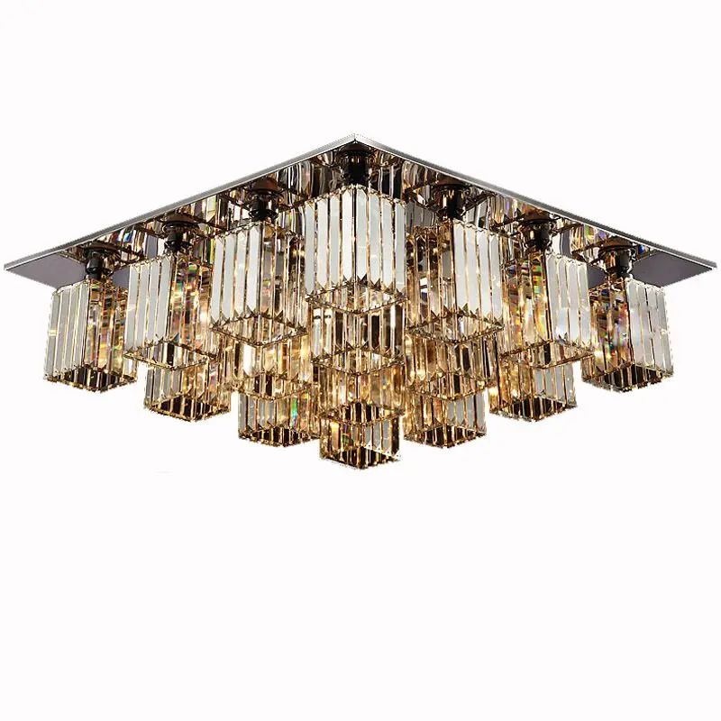 Living Room Ceiling Lamp Modern Oblong Crystal Bedroom Ceiling Lights Dining Room Bar Counter Balcony Ceiling Light