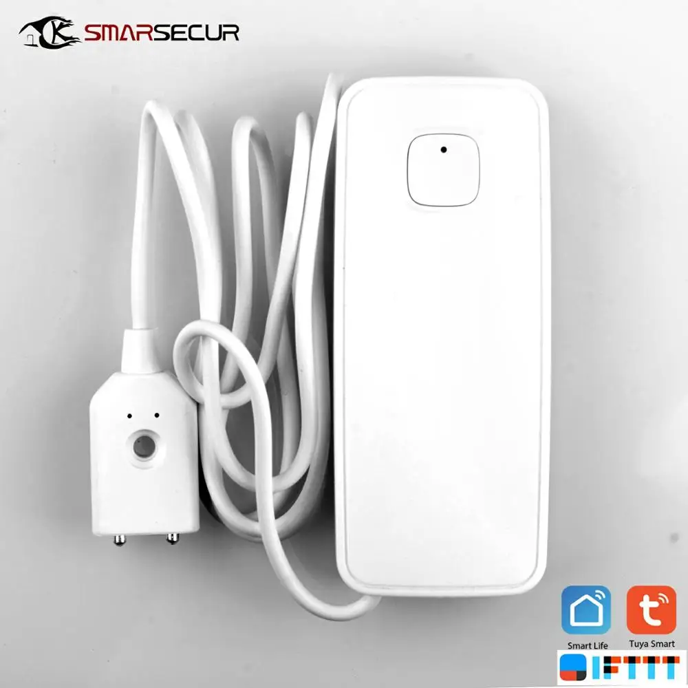 SMARSECUR Wireless Smart WiFi Water Leakage Detector APP Control Tuya Smart