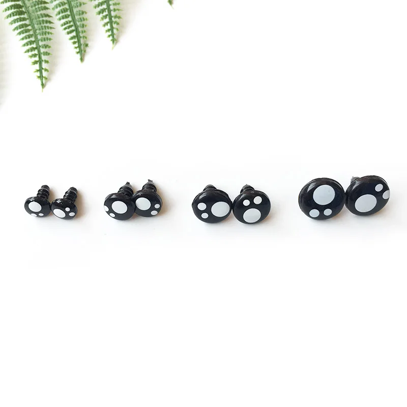 100pcs 8mm 10mm 12mm 14mm Doll Eyes Cartoon Safety Eyes for Teddy Bear Stuffed Toys for Plush Doll Amigurumi Accessories Toys