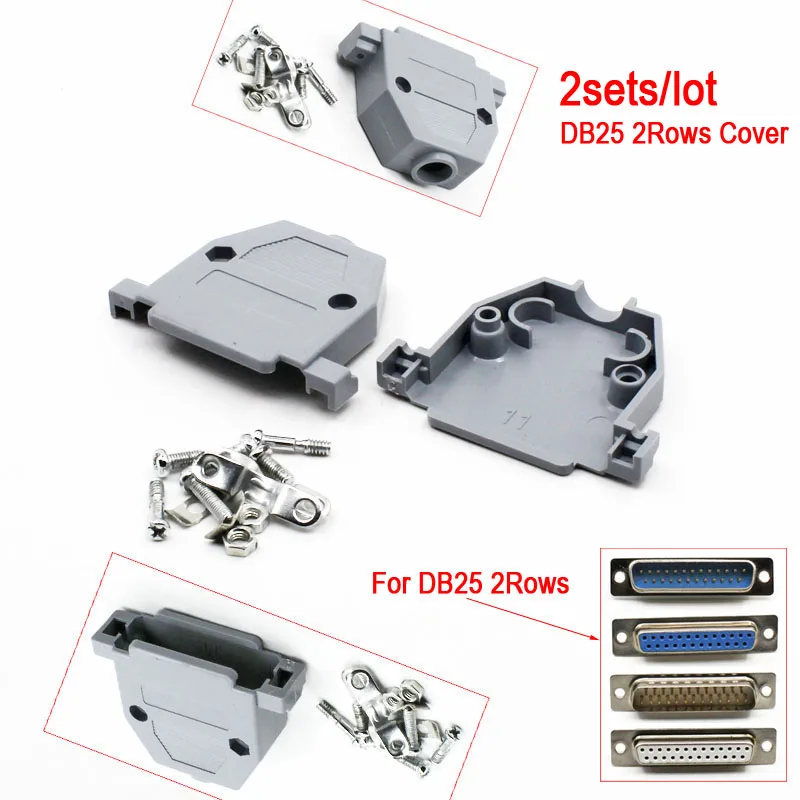 DB25 DB26 25P 26P Parallel Serial Port Female Male Wire Solder Connector Socket Plug VGA Adapter Plastic Metal Shell Cover