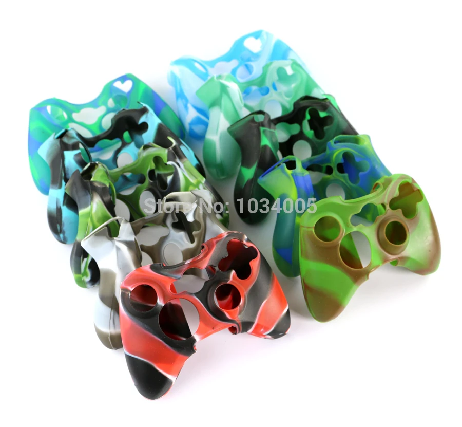

20pcs/lot Multi-colors Camouflage Silicone Skin Cover Handle Case controller case for Xbox360 Controller