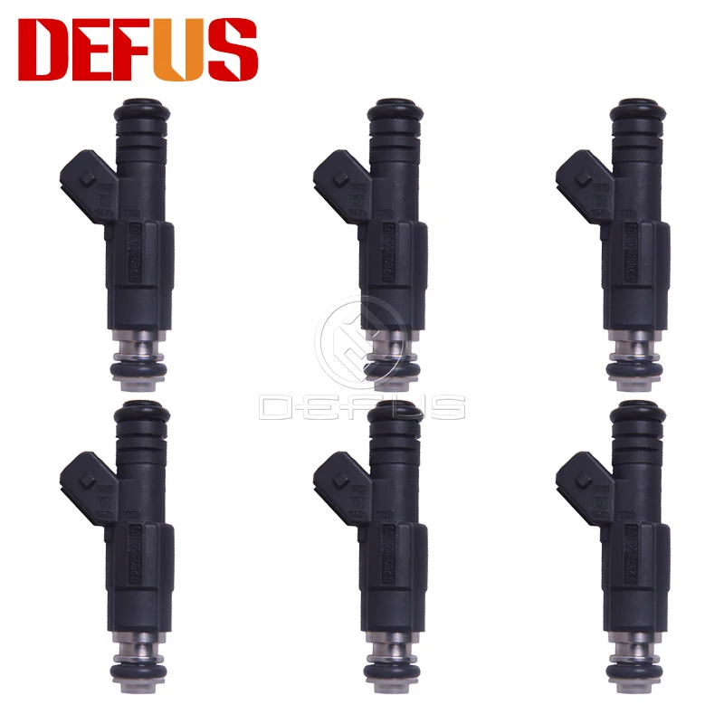 DEFUS 6X 0280155703 Bico Fuel Injector Nozzle For Jeep Wrangler Cherokee 4.0L L6 Injection 0 280 155 703 NEW High Impedance Gas