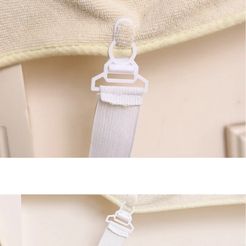 4PCS Bed Sheet Fasteners Elastic Grippers Clip Holder Bedding Buckle Holder Clamp House Bedroom Supplies White