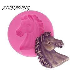 Horse's head Silicone Mold Fondant Cake Decorating Cupcake Jelly Candy Chocolate Decoration Tools Soap Mold DY0010