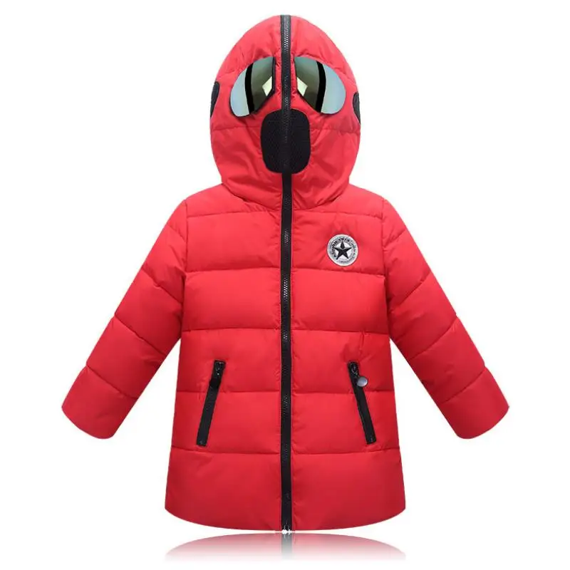 Children down jacket Winter Boy Jacket With Glasses For Girl Korean Clothes Thickening Down Cotton Children\'s clothing 4 -10y