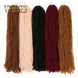 VERVES Crochet Dreadlocks Hair Extension Synthetic 18 Inch 27 Strands/Piece Crochet Braids For Women Blonde Bug Braiding Hair