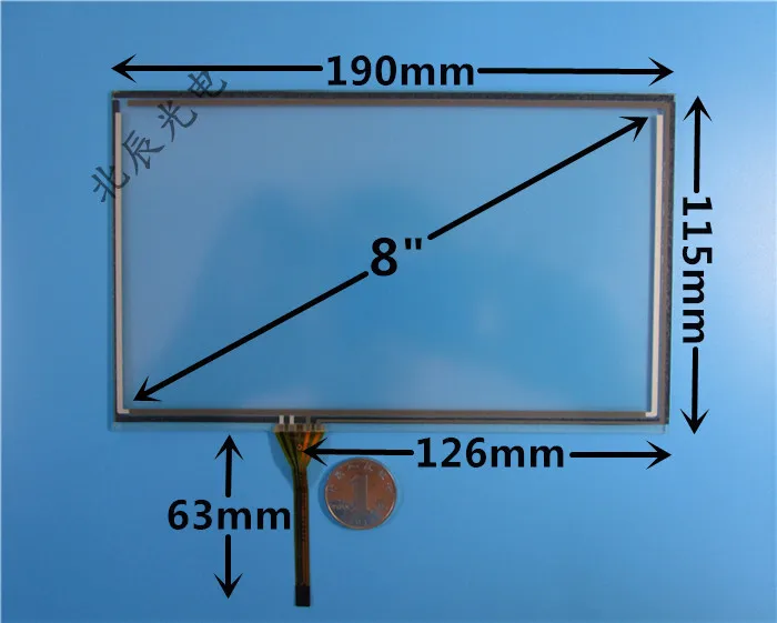 

TP 8-inch four-wire resistive touch screen Car DVD navigation one machine KDT-2820GT IPC 190 * 115